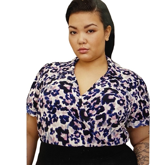 NWT TORRID At The Knee Ponte Studio Crepe Bodycon Floral Black Dress Plus sz 2X - Picture 3 of 17